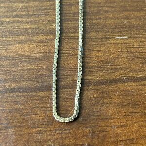 Necklace Sterling Silver 925 Box Chain Necklace 18 In vintage Tarnish Unisex